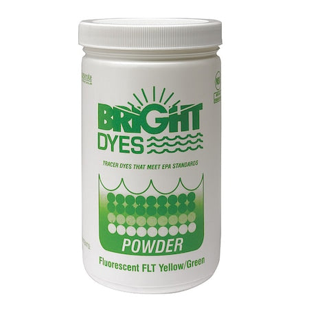 Bright Dyes 105001 - Dye Tracer Powder,Flt Yellow/Green,1 lb