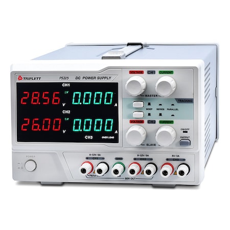 Triplett PS325-NIST - AC to DC Power Supply, 115/230 V AC, 32/32/5 V DC, 335 W, 5/5/3 A