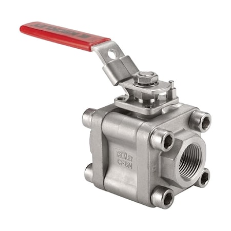 Keckley BVM3SWFSSRGSL-100 - 1" Socket Stainless Steel Ball Valve Inline