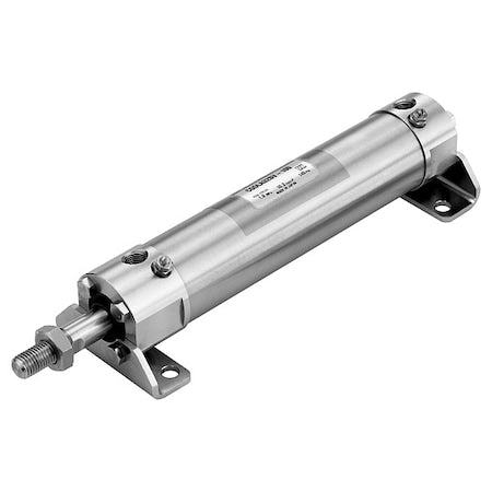 Speedaire CG5EA32TNSR-150 - Air Cylinder, 32 mm Bore, 150 mm Stroke, Round Body Double Acting, Stainless Steel .