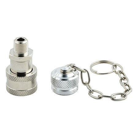 Bva Hydraulics CH14F - Hydraulic Quick Connect Hose Coupling, Steel Body, Thread-to-Connect Lock, 1/4"-18 Thread Size
