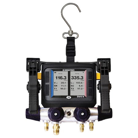 Jb Industries DM4-ZW - Manifold Gauge Kit,5 ft L,3 in Gauge