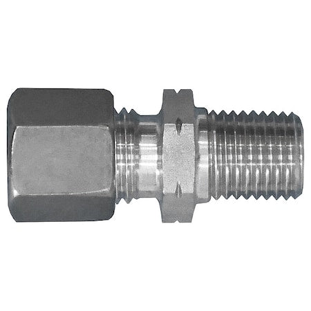 Brennan Industries D2404-S06-08-SS - Strt, SS, Comp. 6 mm, MNPT 1/8 in