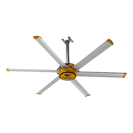 Big Ass Fans F-ES2-0701S34 - Ceiling Fan, 7 ft Blade Dia, 6 Blades, Variable Speeds, 110 to 125 V AC, Yellow
