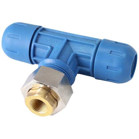 Rapidair F1009 - Tee, Nylon, Comp 3/4 in, 3/4 in,FNPT1/2"