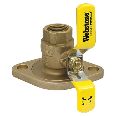 Webstone 41403 - 3/4" Flanged 3-Way Brass Rotating Ball Valve