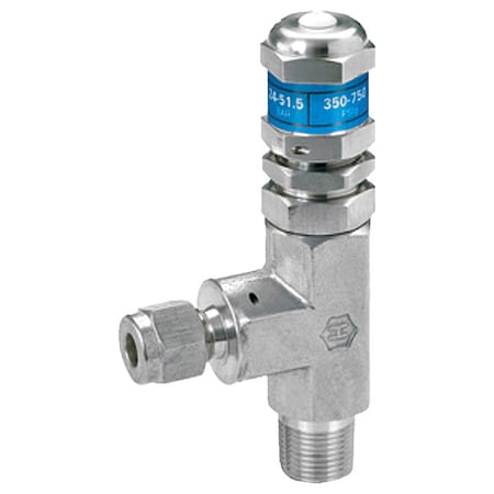 Ham-Let H-995-HP-SS-NL-1/4-A-EP - High Pressure Relief Valve,1 97/100" L