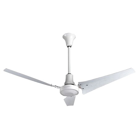 Ves 118149 - Ceiling Fan, 56 in Blade Dia, 3 Blades, 5 Speeds, 120 V AC, Powder Coated, White
