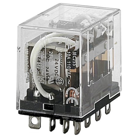 Omron LY4-D DC24 - Plug-In, General Purpose Relay, Square, 69 m A, 14 Pins, Plug-in