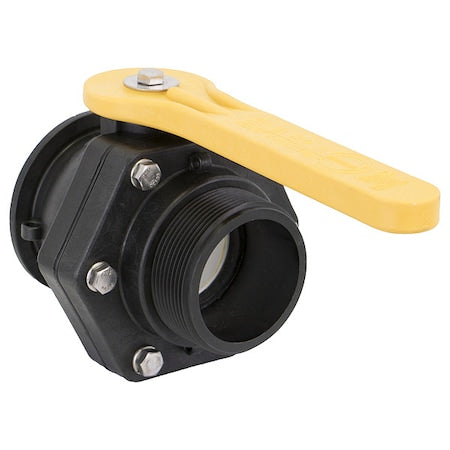 Banjo MVSMT300 - Manual 2-Way Ball Valve,Flange,Polypro
