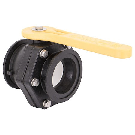 Banjo MVS300CF - Manual 2-Way Ball Valve,Flange,Polypro