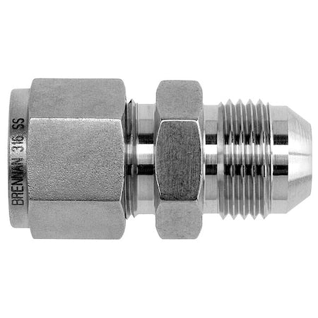 Brennan Industries N2402-02-02-SS - Strt,Stainless Steel,Comp.1/8in,Flared