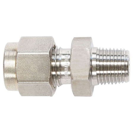 Brennan Industries N7000-04-04-SS - Strt, SS, Comp. 1/4 in, MBSPT 1/2 in