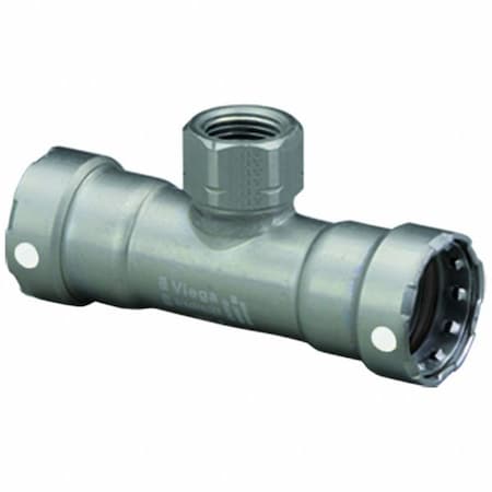 Viega 84590 - Tee,Steel,Press-fit11/2",11/2",FNPT1"
