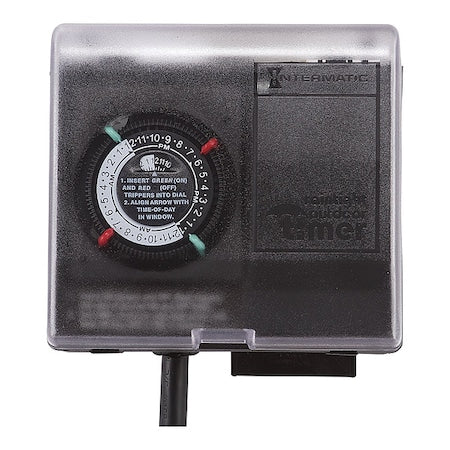 Intermatic P1131 - Outdr Mech Plug-In Timer w Built-In Encl