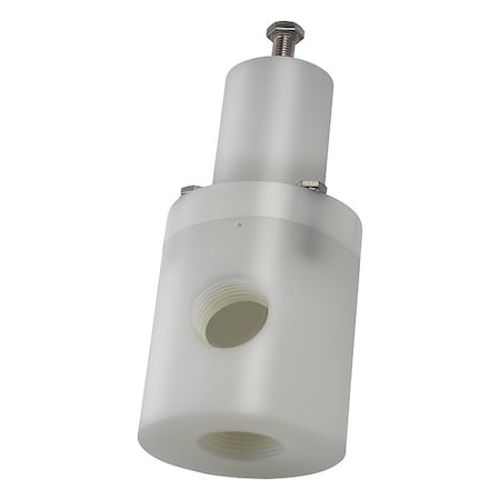Plast-O-Matic RVD025V-PP - Pressure Relief Valve,1/4 In,5 to 100 psi