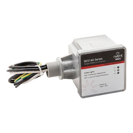 Nvent Erico SES160B480Y - Surge Protection Device, 3 Phase, 277/480 V, 3 Poles, 4 Wires