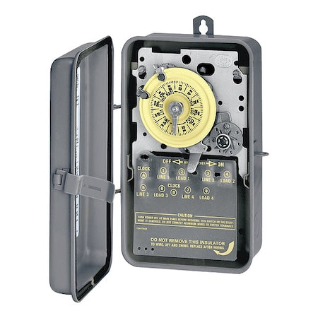 Intermatic T1472BR - Electromechanical Timer,24 hr,Gray,Metal