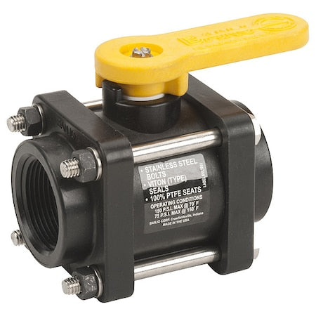 Banjo V125 - Manual 2-Way Ball Valve,NPT,Polypro