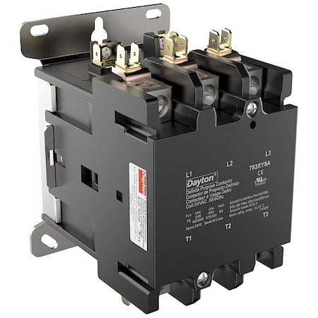 Dayton 783XY8 - Definite Purpose Magnetic Contactor, 24 V AC, 3 P, Non-Reversing, 3 Phase, Box Lug