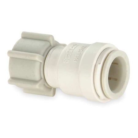 Watts 3510-1012 - Push-Fit Fitting, 1/2 in x 3/4 in Tube Size, Polysulfone, White
