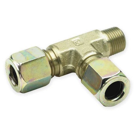 Parker 4 RBU-SS - 1/8" x 1/4" Compression x MNPT SS Male Run Tee
