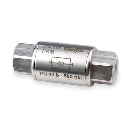 Legris 4895 18 18 - 3/8" FNPT Stainless Steel Spring Check Valve PK2