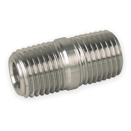 Parker 8-8 MCN-SS - 1/2" MNPT x 1/2" TBE Stainless Steel Close Pipe Nipple