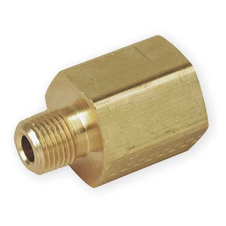 Parker 4-4 RA-B - Adapter Brass Pipe Fitting, 1/4 in Female NPT X 1/4 in Male NPT