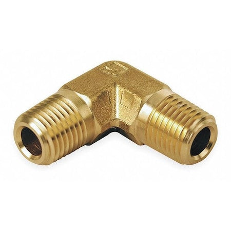 Parker 6-6 ME-B - 90 Degrees Elbow Brass Pipe Fitting, 3/8 in Male NPT X 3/8 in Male NPT