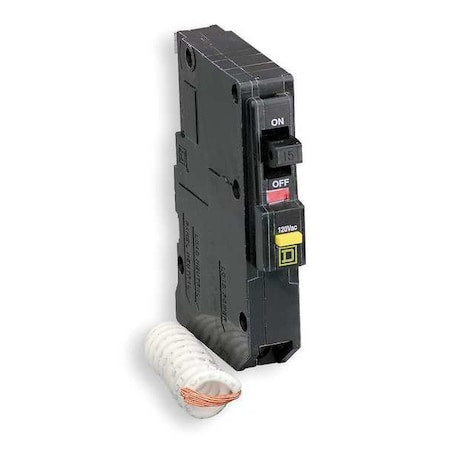 Square D QOB125GFI - Miniature Circuit Breaker, QO Series, 25 A, 1 Pole, 120 V AC, 10k A at 120 V AC, A Curve