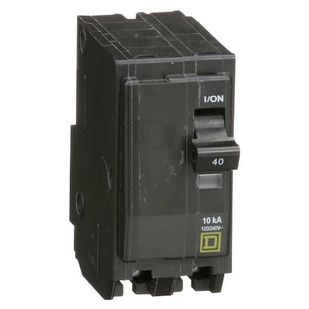 Square D QO240 - Miniature Circuit Breaker, QO Series, 40 A, 2 Pole, 120/240 V AC, 10k A at 120/240 V AC
