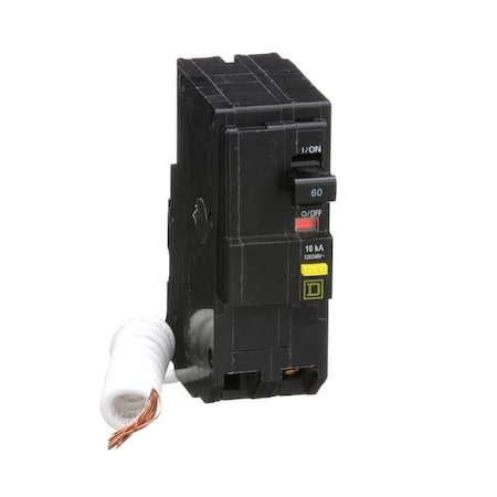 Square D QO260GFI - Miniature Circuit Breaker, QO Series, 60 A, 2 Pole, 120/240 V AC, 10k A at 120/240 V AC, A Curve