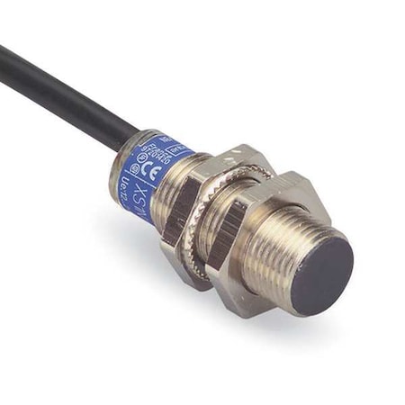 Telemecanique Sensors XS1N12NA349L1 - Cylindrical, Inductive Proximity Sensor, 12 mm Dia., Brass, 5 m, Bare Wire, 3 Wires, Shielded