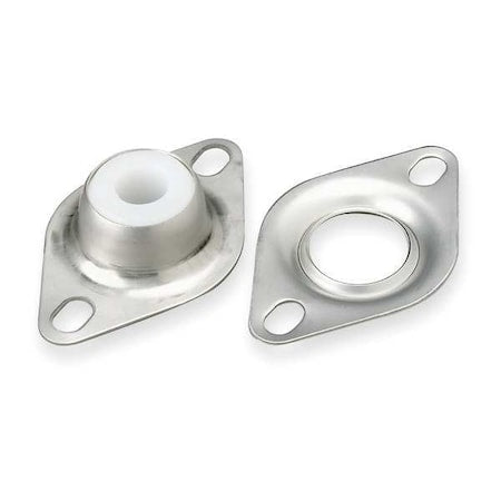Dayton 1F574 - 2 Holes, Rhombus Housing, 2 Bolt Flange Bearing, Sleeve, 5/8 in Dia, Stainless Steel