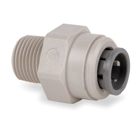 John Guest PI010621S-10PK - Push-Fit Adapter Fitting, 3/16 in Tube Size, Acetal, Gray, 10 PK