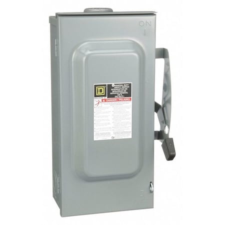 Square D D223NRB - Fusible, Safety Switch, General Duty, 240 V, 2 PST, NEMA 3 R