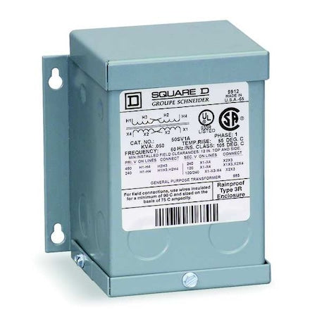 Square D 150SV46A - Buck Boost Transformer, 150 VA, NEMA 3 R, 16/32 V AC, 120/240 V AC