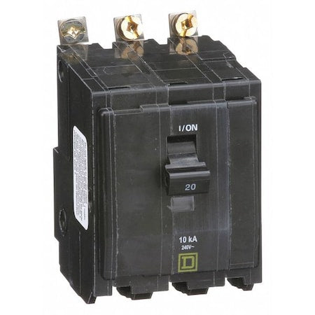 Square D QOB320 - Miniature Circuit Breaker, QO Series, 20 A, 3 Pole, 120/240 V AC, 10k A at 120/240 V AC