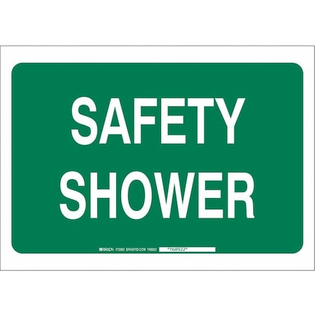 Brady 22686 - Safety Shower, 10" W x 7" H, Rectangle, Plastic, 22686