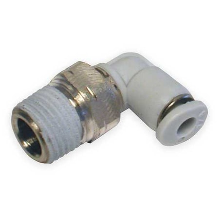 Norgren M24470416 - Swivel Elbow, 1/4 in Tube Size, Polybutylene, White, 10 PK