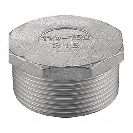 60HP112N038 - Plug, Stainless Steel, Threaded 3/8 in
