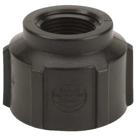 Banjo RC150-100 - Reducing Coupling, Polypropylene, 1-1/2" x 1", Schedule 80, 300 psi Max Pressure