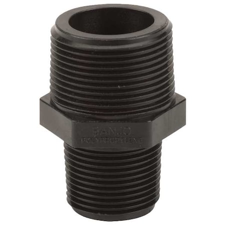 Banjo RN125-100 - Reducing Nipple, Polypropylene, 1-1/4" x 1", Schedule 80, 300 psi Max Pressure
