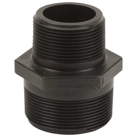 Banjo RN200-150 - Reducing Nipple, Polypropylene, 2" x 1-1/2", Schedule 80, 300 psi Max Pressure