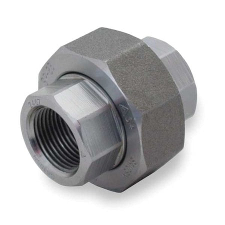 1MND1 - Union Union, 3/4" Pipe, FNPT, Black Forged Steel, Class 3000