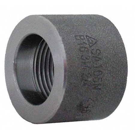 1MNB4 - Half Coupling Half Coupling, 1/4" Pipe, FNPT, Black Forged Steel, Class 3000