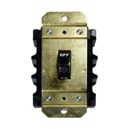 Hubbell Wiring Device-Kellems HBL7843D - Manual Motor Switch, 40 A, 3 P, 3 Phase, Toggle, Circuit-Lock Series, No Enclosure