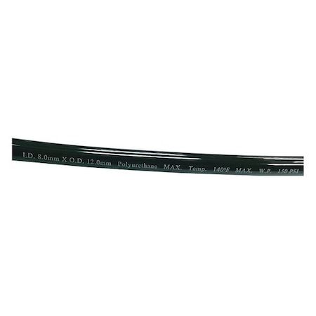 1PBT6 - Tubing,8 IDx12mm OD,100 Ft,Black