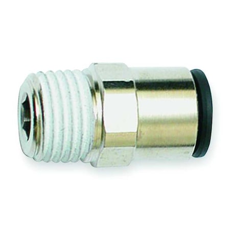 Legris 3175 56 18 - Push-Fit Adapter Fitting, 1/4 in Tube Size, Brass, Silver, 10 PK